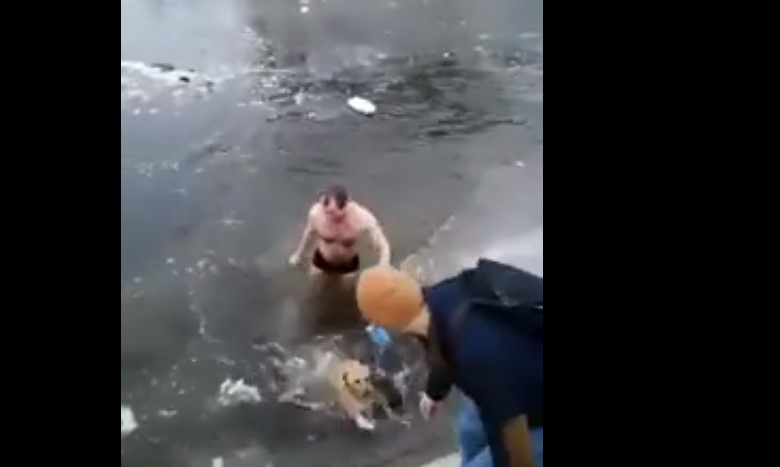 В Госдуме хотят наградить астраханца, героически спасшего собаку из ледяной воды