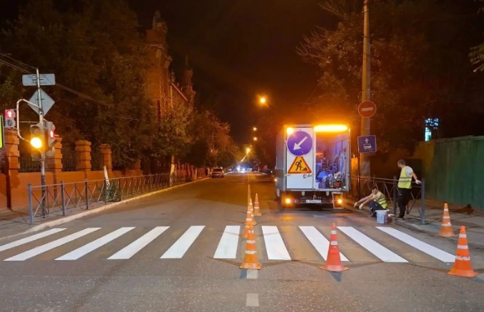 В Астрахани возобновили дорожную разметку на главных улицах