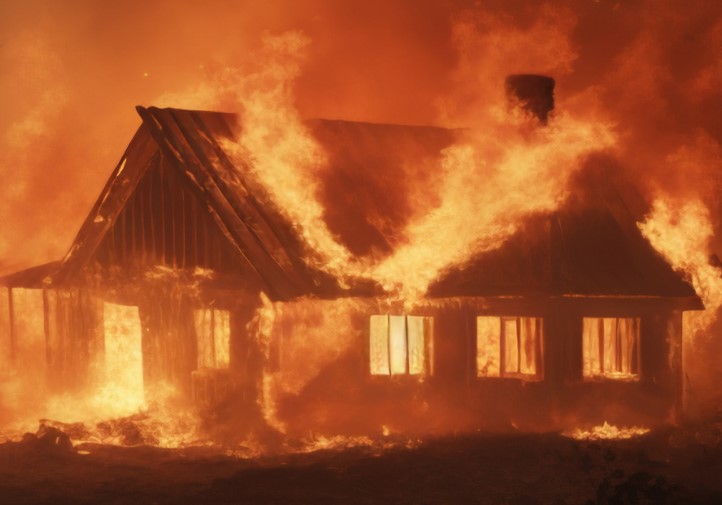 На пожаре в сельском доме под Астраханью сгорел мужчина