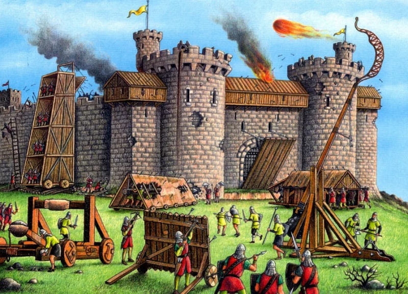 оборона замка в средневековье