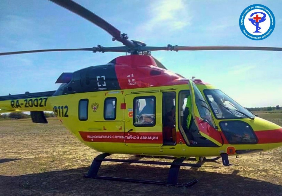 Для спасения члена экипажа судна в Волго-Каспийском канале задействовали вертолет