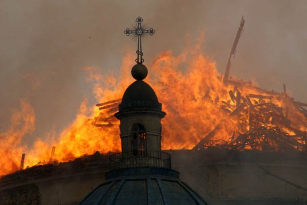 На пожаре в храме в Ильинке сгорела уникальная икона