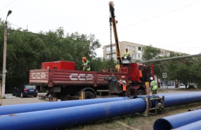 В Астрахани ведется масштабная модернизация напорного коллектора