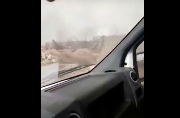 Под Астраханью засняли пелену дыма