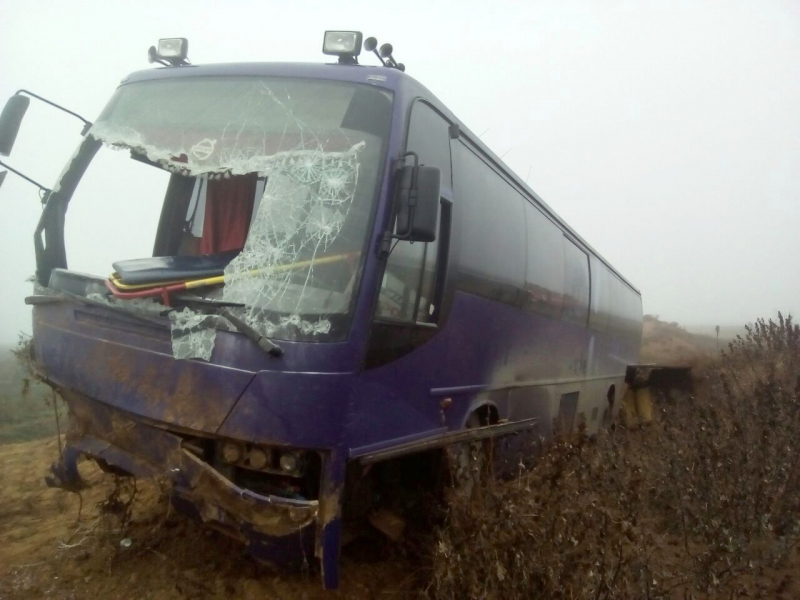 В Астраханской области съехал в кювет рейсовый автобус: пострадали трое пассажиров