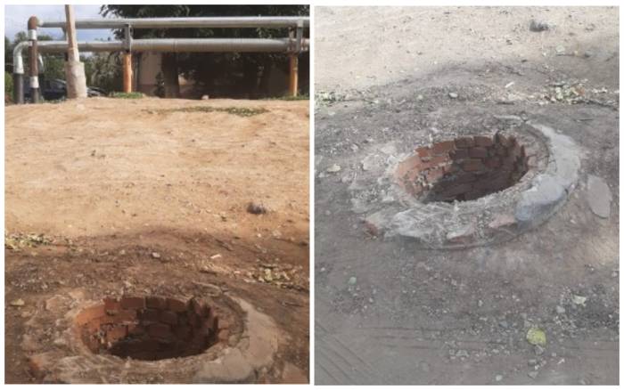 У астраханского детского сада обнаружили опасный дорожный портал