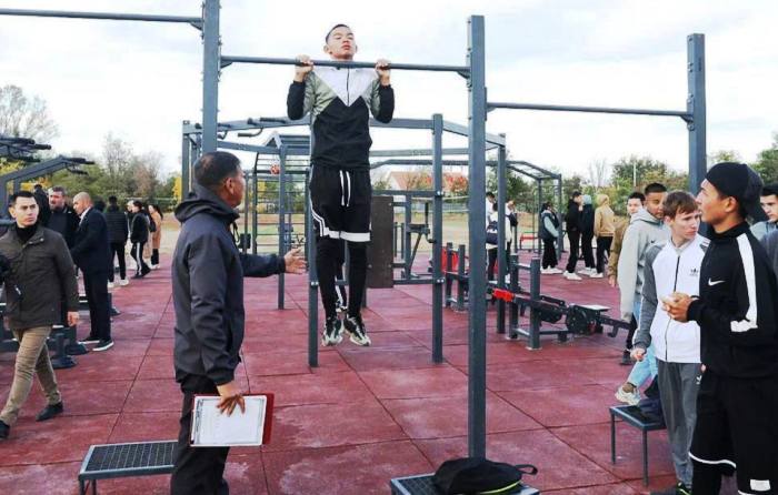 В астраханском райцентре открылась спортплощадка для сдачи ГТО