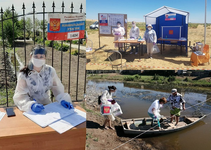 Избирком информирует: Как проходят выездные голосования по поправкам в Конституцию РФ во дворах и отдаленных селах