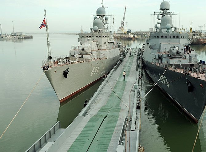 Каспийская флотилия приведена в высшую степень боеготовности