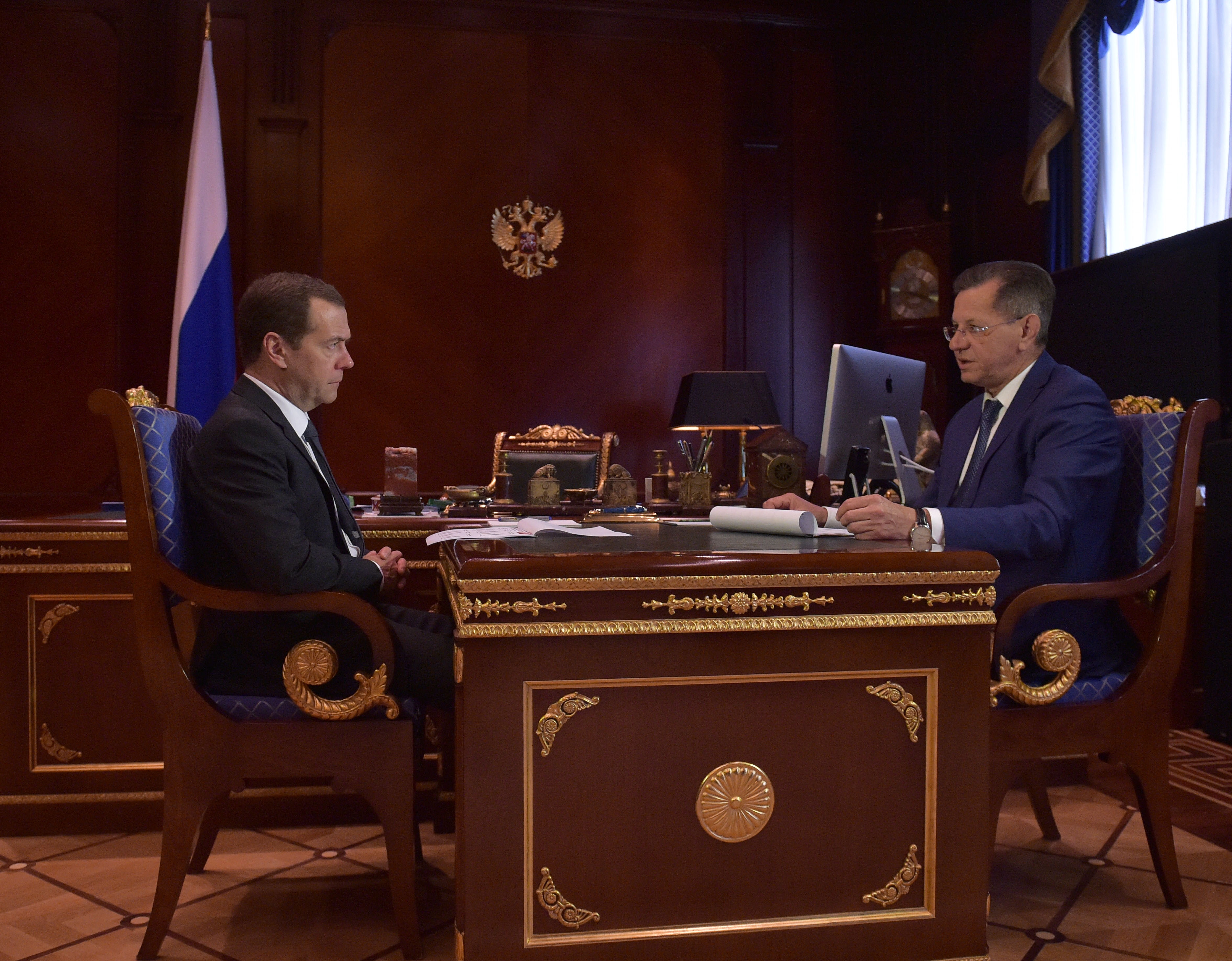 Александр Жилкин рассказал Дмитрию Медведеву о ситуации в регионе