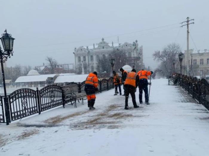 Двухдневный снегопад в Астрахани назвали аномальным