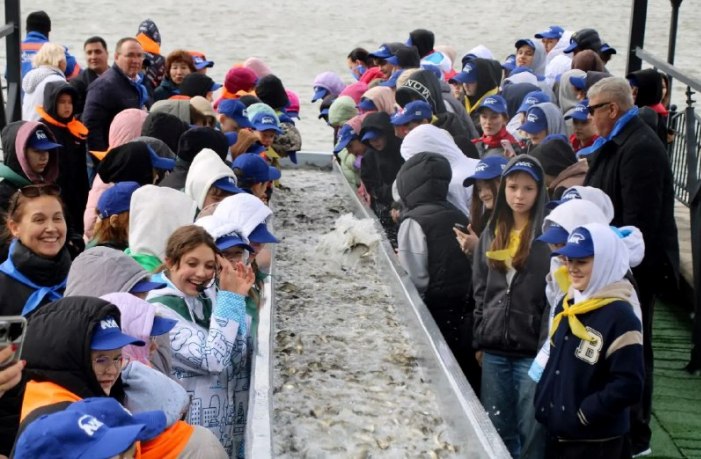 В Астраханской области выпустили около 27 тысяч особей молоди сазана