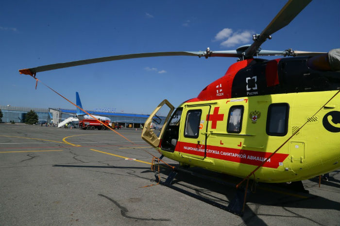 В Астрахань вертолетом экстренно доставили женщину с инфарктом миокарда