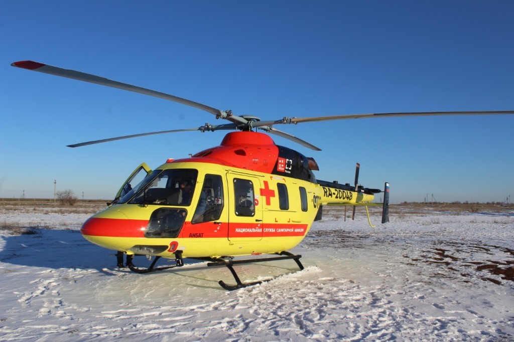 Трёхмесячного ребёнка с пневмонией доставили вертолётом санавиации из Знаменска в Астрахань