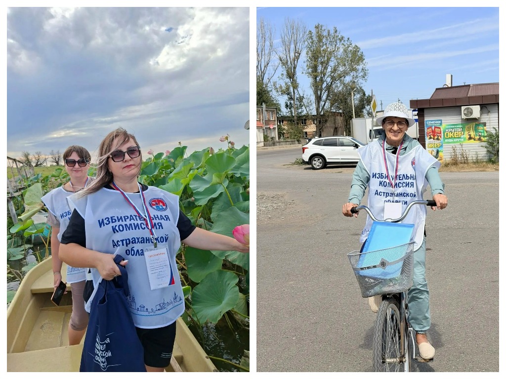 Пешком, на лодках, велосипедах: астраханские обходчики пошли к избирателям 