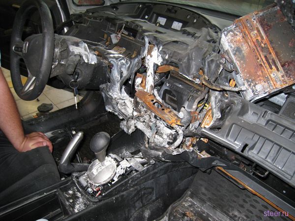 Ночью в Астрахани сгорела иномарка