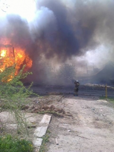 В Астрахани произошел крупный пожар