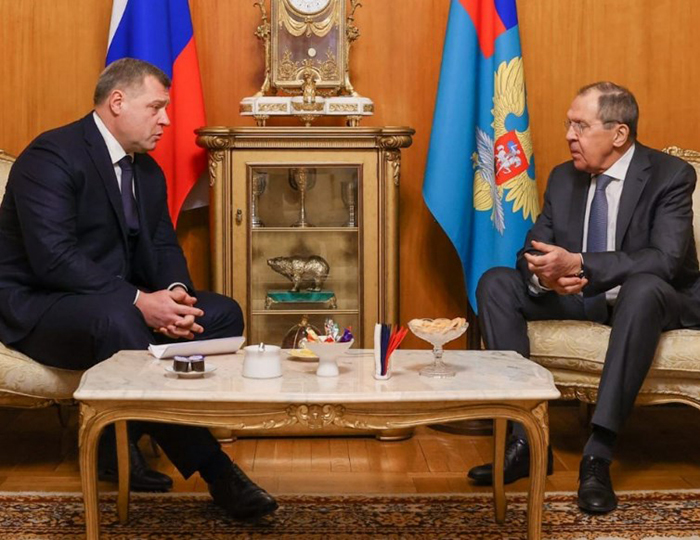 Сергей Лавров и Игорь Бабушкин обсудили развитие коридора Север – Юг и привлечение иностранных инвестиций в Астраханский регион