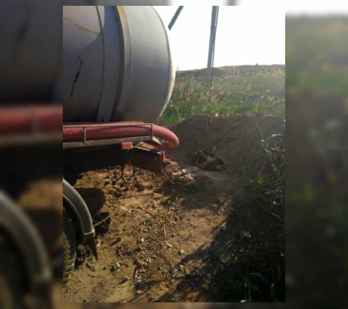 В Астрахани ассенизатор сливал фекалии в импровизированный колодец под ковром