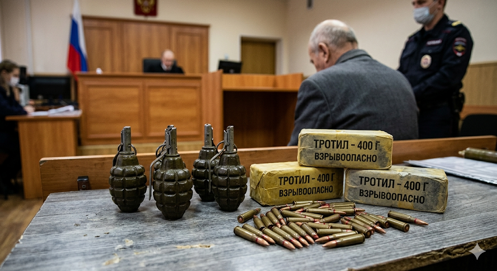 В Астрахани вынесли приговор за семь гранат, тротил и сотни патронов