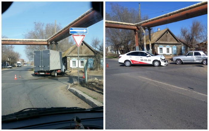 Заколдованное место: в Астрахани на одном и том же перекрестке второй день подряд бьются машины