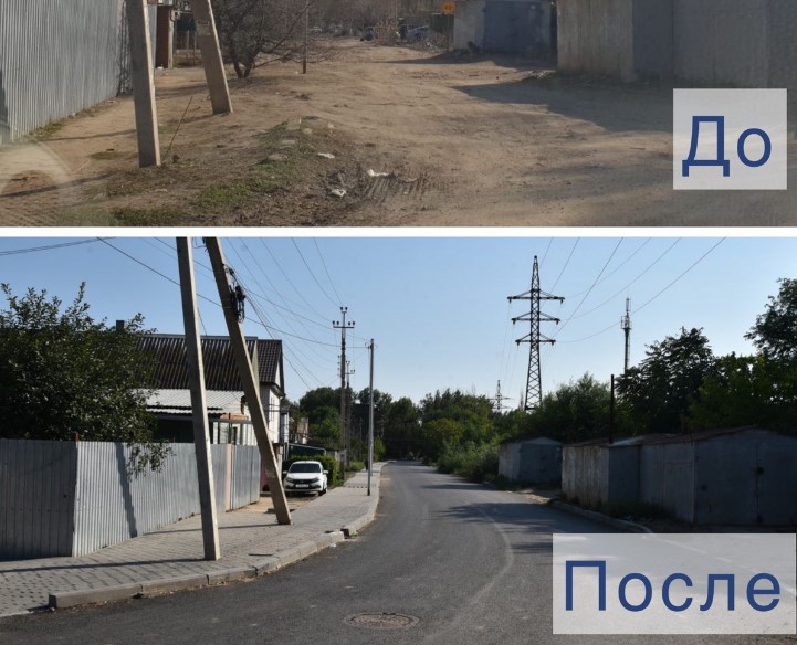 В Астрахани дорогу, находившуюся в плачевном состоянии, теперь не узнать