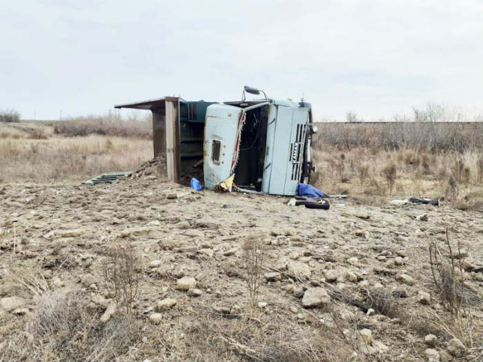 Водитель КамАЗа, столкнувшегося с коровой под Астраханью, сломал позвоночник