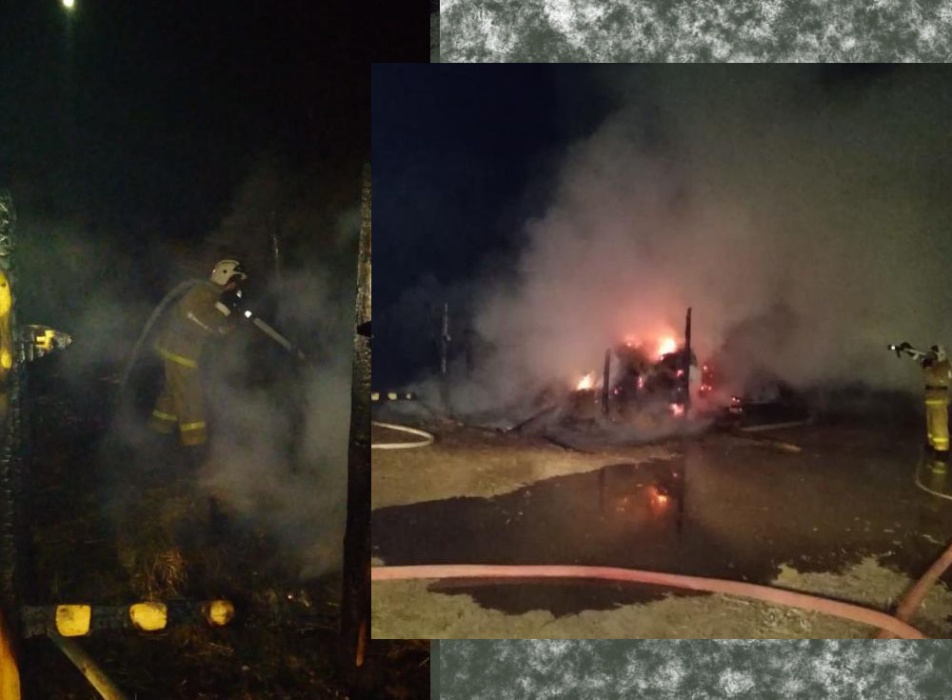 Под Камызяком сгорел большой сарай с сеном