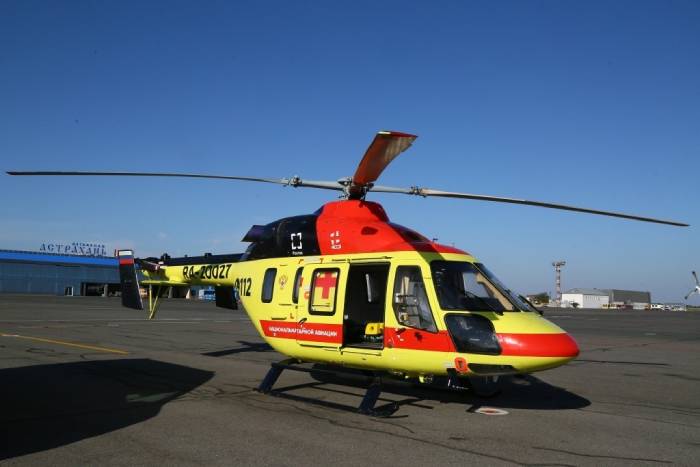 Астраханку в тяжелом состоянии доставили в больницу вертолетом санавиацией