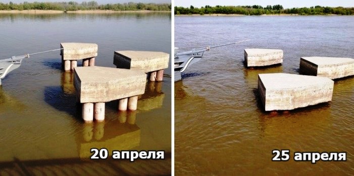 Почувствуйте разницу: астраханский фотограф запечатлел подъем воды в Волге