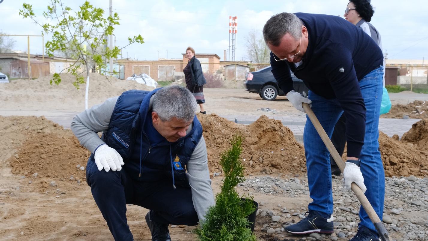 Астраханцы высадили новые деревья 