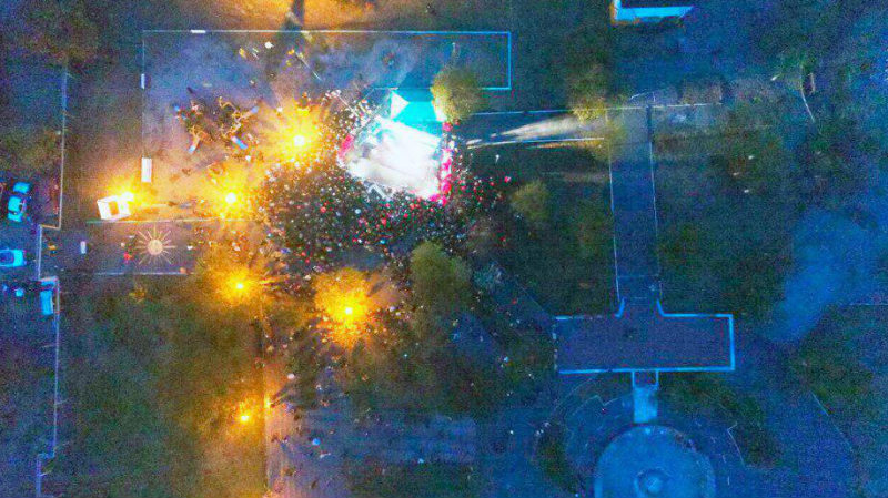 Астраханский митинг Навального показали с высоты