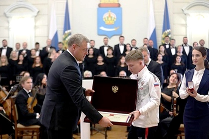 14-летний астраханец удостоился почетной грамоты Президента РФ