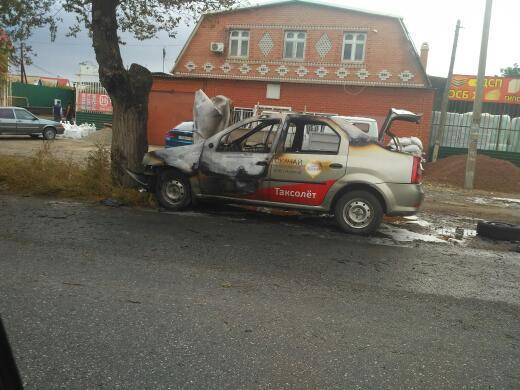 Видео возгорания таксолета в Астрахани