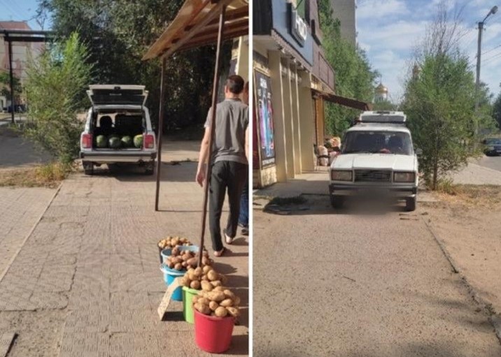 В Астрахани уличных торговцев оштрафовали за неправильную парковку