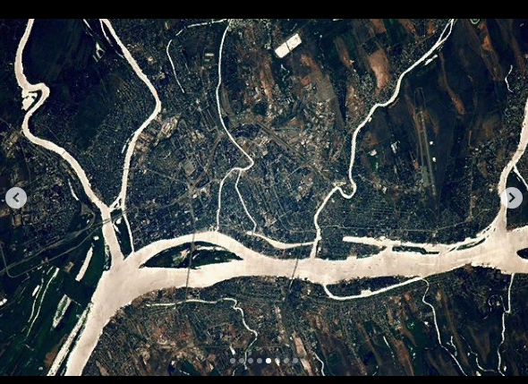 Космонавт сфотографировал Астрахань из космоса