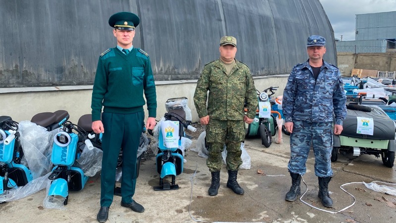 Электромотоциклы, конфискованные Астраханской таможней, отправились на СВО