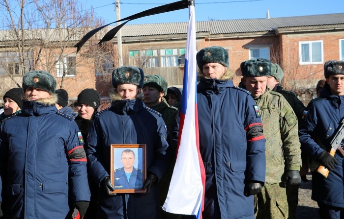 В Астраханской области простились с земляком, погибшем в СВО при спасении товарища