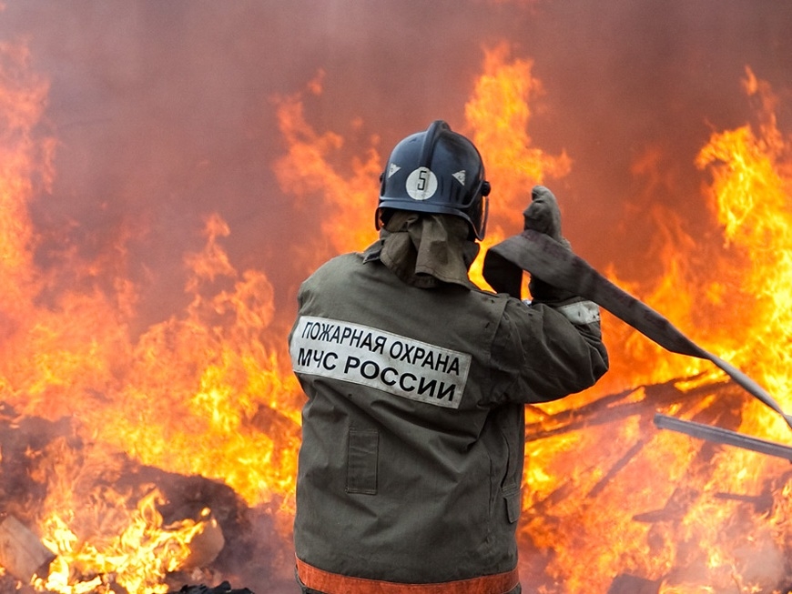 В Астрахани горело здание полиции