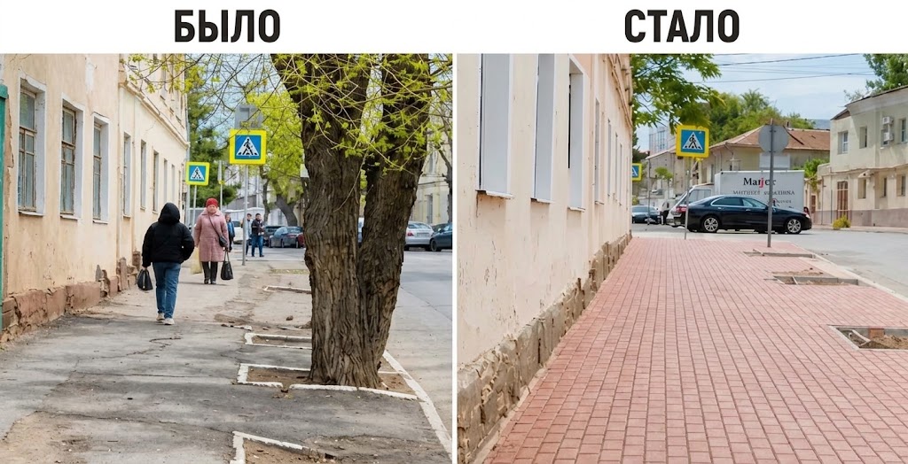 Астраханцы получат обновленный плиткой и зеленью променад на улице Володарского