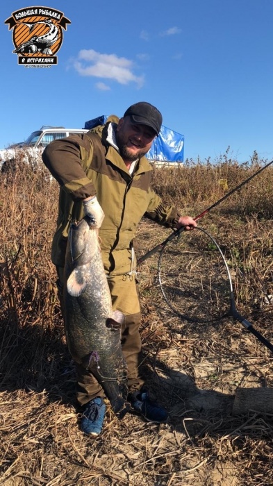 Астраханцу на крючок попалась 17-килограммовая рыбка