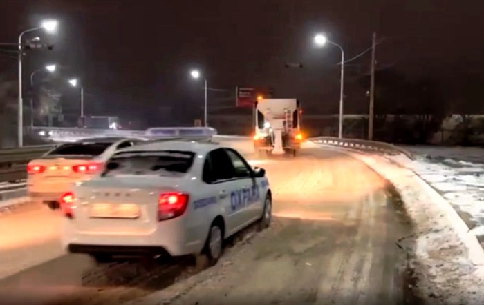 Из-за непогоды в Астрахани Госавтоинспекция перешла на усиленный режим службы 