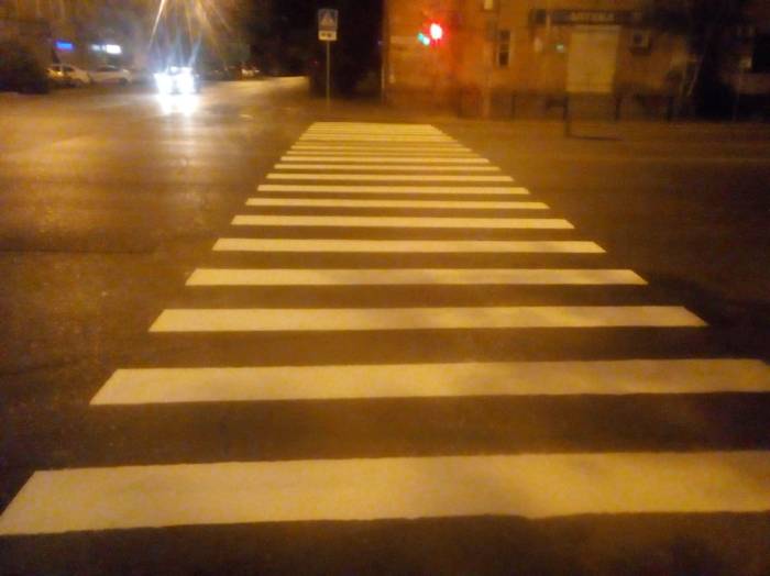 К началу нового учебного года – обновленные школьные пешеходные переходы