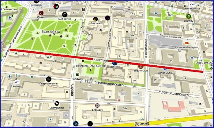 В центре Астрахани закрыта для автомобильного движения улица Советская