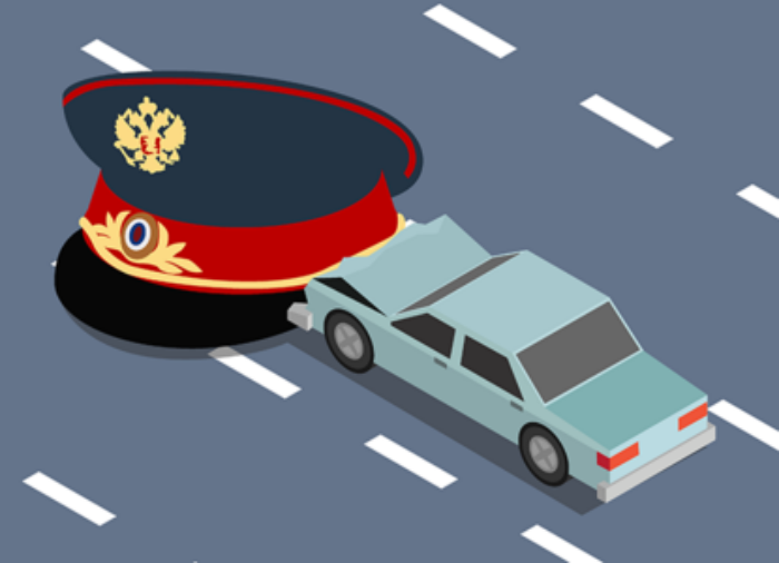 На камызякского полицейского наехали