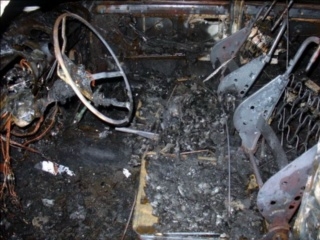 Под Астраханью сгорел грузовик