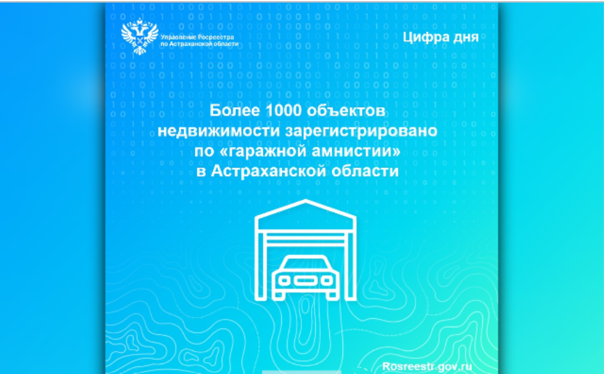 Более 1 тысячи объектов зарегистрировано в Астраханской области по «гаражной амнистии»