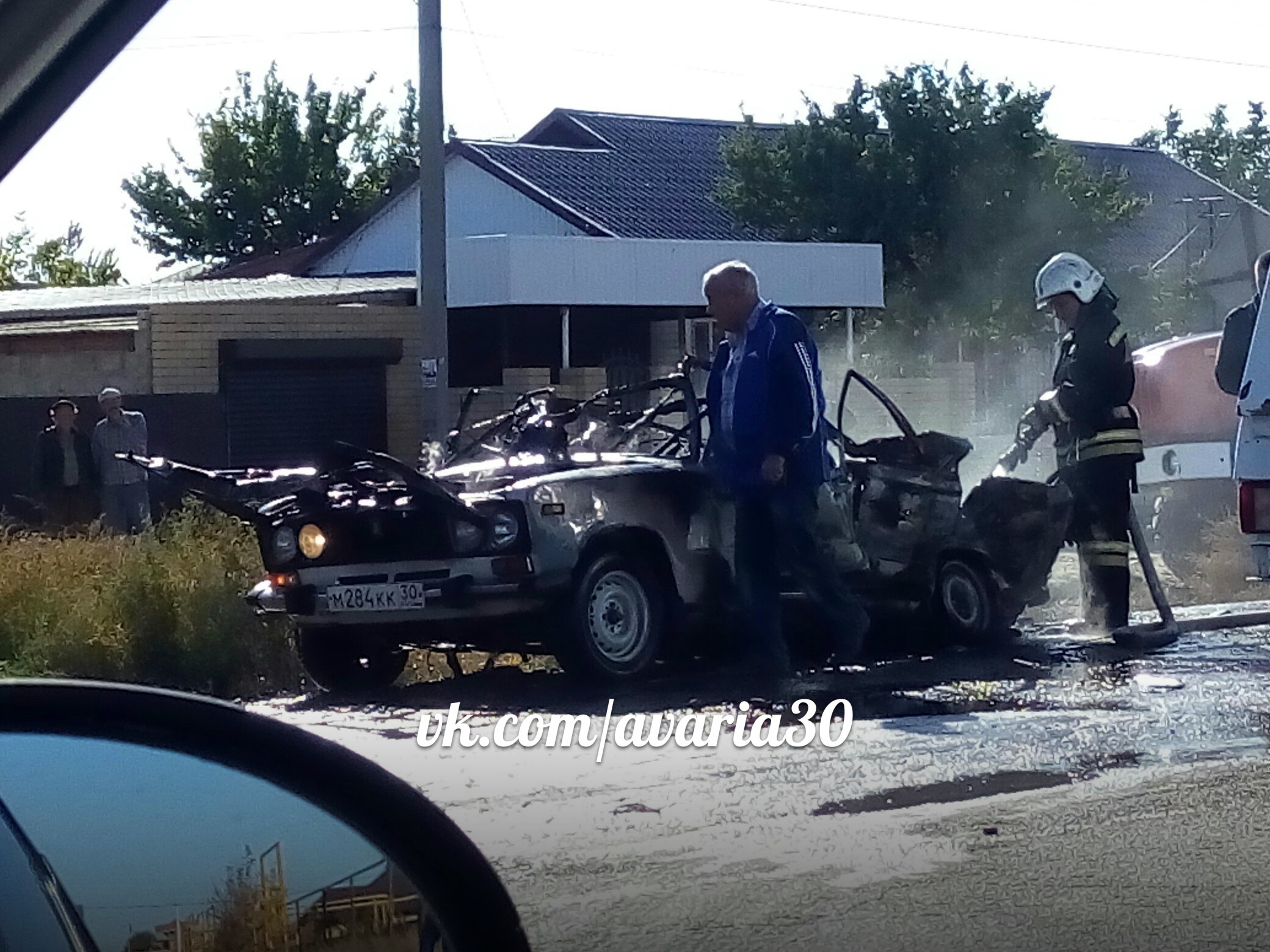 Под Астраханью взорвался автомобиль