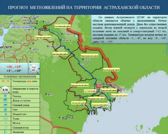 Сегодня в Астрахани ветер сильный, но не разрушительный