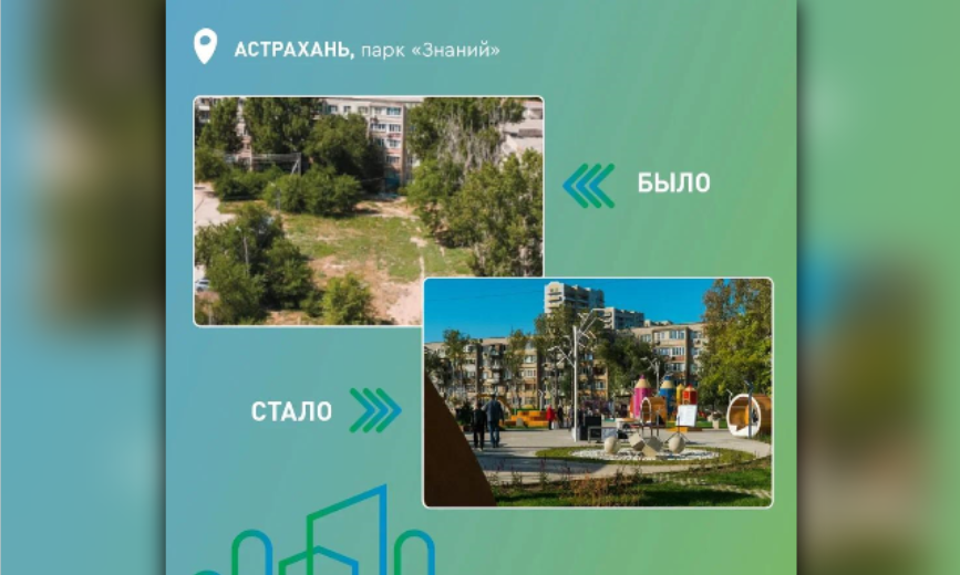 В Астраханской области отремонтировали более 400 общественных пространств